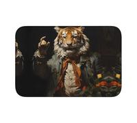 YYHWHJDE Mr. Dancing Tiger Picture Tapis de sol antidérapant et épais pour salle de bain, chambre à coucher, tapis lavable 40,6 x 61 cm