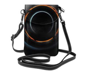 YYHWHJDE Mysterious Cosmic Black Holes Picture Téléphone portable pour femme avec prépuce en cuir et bandoulière réglable