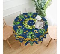 YYHWHJDE Nappe décorative ronde de 152,4 cm avec impression totem yin yang pour intérieur et extérieur sur des tables rondes comme les tables basses, les tables à manger et les tables de ferme