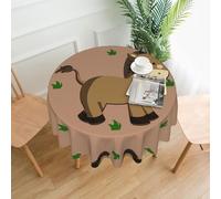 YYHWHJDE Nappe décorative ronde de 152,4 cm avec imprimé âne de dessin animé pour une utilisation en intérieur et en extérieur sur des tables rondes comme les tables basses, les tables à manger et les