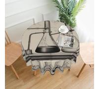 YYHWHJDE Nappe décorative ronde de 152,4 cm - Imprimé chimie - Pour intérieur et extérieur - Sur des tables rondes comme les tables basses, les tables à manger et les tables de ferme