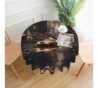 YYHWHJDE Nappe décorative ronde de 152,4 cm, motif New York Fashion City pour intérieur et extérieur, sur des tables rondes comme les tables basses, les tables à manger et les tables de ferme