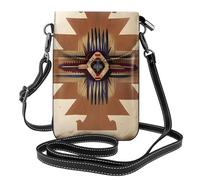 YYHWHJDE Native American Patterns Picture Téléphone portable pour femme avec prépuce en cuir et bandoulière réglable