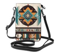 YYHWHJDE Native American Patterns Picture Téléphone portable pour femme avec prépuce en cuir et bandoulière réglable