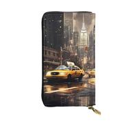 YYHWHJDE New York Fashion City Picture Portefeuille long en cuir de qualité conçu pour les filles et les femmes tendance 19 x 10,5 cm, Noir , Taille unique