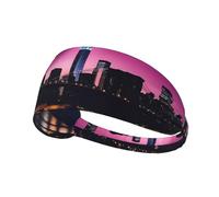 YYHWHJDE New York Night Sky Picture Bandeau de sport pour femme Résistant à la transpiration Bandeau élastique