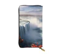 YYHWHJDE Niagara Falls Portefeuille long en cuir imprimé conçu pour les filles et les femmes tendance, élégant et personnalisé 19 x 10,5 cm, noir, taille unique, Noir , Taille unique