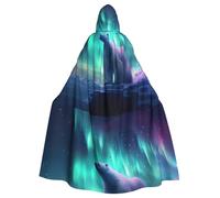 YYHWHJDE Northern Lights Cape à capuche pour homme et femme Motif ours polaire