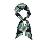 YYHWHJDE Northern Lights Écharpe longue bande en soie pour femme, bande douce et lisse, accessoires de sac à main