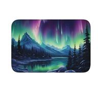 YYHWHJDE Northern Lights Tapis de sol antidérapant et épais pour salle de bain, chambre à coucher, tapis lavable 40,6 x 61 cm