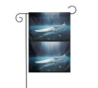 YYHWHJDE Odd Art Armes Impressions Mât de drapeau de jardin Décoration de cour extérieure Mode 30,5 x 45,7 cm