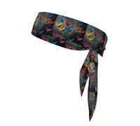 YYHWHJDE Origami Thousand Paper Crane Prints Foulard de sport, décontracté, élastique, absorbant la transpiration, réglable, antidérapant