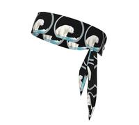 YYHWHJDE Ours polaire regardant dans le miroir Imprimés Foulard de sport double face pour homme et femme Réglable pour toutes les circonférences de tête