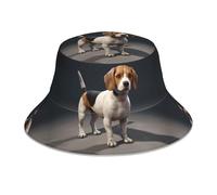 YYHWHJDE Ovely Chapeau bob réfléchissant pour animal domestique Motif beagle Unisexe Protection solaire Réversible Noir