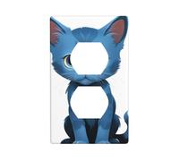 YYHWHJDE Panneau mural à double prise murale avec motif de schtroumpf - Décoration durable - 11,4 x 7 cm