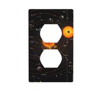 YYHWHJDE Panneau mural à double prise murale pour système solaire - Résistant aux chocs et durable - 11,4 x 7 cm