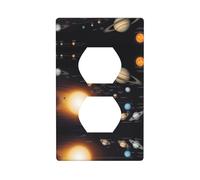 YYHWHJDE Panneau mural à double prise murale pour système solaire - Résistant aux chocs et durable - 11,4 x 7 cm