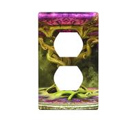 YYHWHJDE Panneau mural à double prise Oasis dans la nébuleuse - Décoration résistante à la chaleur - 11,4 x 7 cm