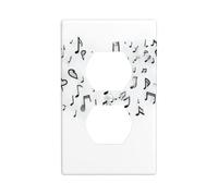 YYHWHJDE Panneau mural avec impression « Love Made of Musical Notes » - Double prise murale - Décoration durable - 11,4 x 7 cm