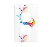 YYHWHJDE Panneau mural décoratif à double prise avec notes colorées - Durable et adapté aux accessoires d'interrupteur de prise de courant - 11,4 x 7 cm