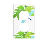 YYHWHJDE Panneau mural décoratif à double prise Motif libellule sur une feuille pour zones résidentielles et commerciales 11,4 x 7 cm