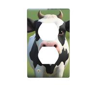 YYHWHJDE Panneau mural décoratif à double prise Motif petite vache mignon pour zones résidentielles et commerciales 11,4 x 7 cm