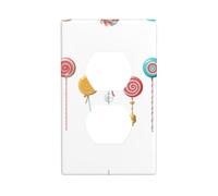 YYHWHJDE Panneau mural décoratif pour zones résidentielles et commerciales Motif sucettes colorées 11,4 x 7 cm