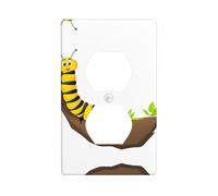 YYHWHJDE Panneau mural double avec motif chenille aventureuse - Résistante aux chocs et durable - 11,4 x 7 cm