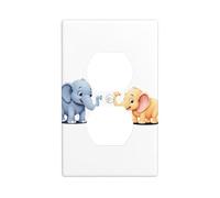 YYHWHJDE Panneau mural double pour prise de courant électrique La petite fourmi et l'éléphant est incassable et durable, 11,4 x 7 cm