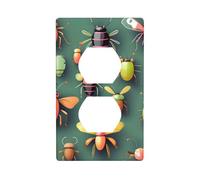 YYHWHJDE Panneau mural double pour prise électrique Insecte Atlas incassable et durable 11,4 x 7 cm