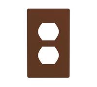 YYHWHJDE Panneau mural double prise murale marron chocolat résistant aux chocs et durable 11,4 x 7 cm