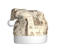 YYHWHJDE Paris Vintage Carte Postale Impression Chapeau de Noël Durable pour Adulte pour Halloween Noël Nouvel An