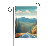YYHWHJDE Parkway Montagnes Imprimés Drapeau de Jardin Décoration Cour 30,5 x 45,7 cm pour Jardin Terrasse Balcon