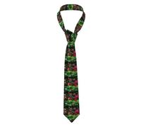 YYHWHJDE Patch Of Swallowtail Flowers Prints Cravate pour homme Style classique Convient pour les vacances et le travail