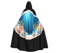 YYHWHJDE Pearls on the reef Picture Veste à capuche pour adulte Halloween Longue cape de fête Convient pour homme et femme