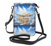 YYHWHJDE Pegasus Carriage Prints Petit sac à bandoulière en cuir pour femme, imperméable et durable