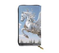 YYHWHJDE Pegasus Portefeuille long en cuir imprimé conçu pour les filles et les femmes tendance, élégant et personnalisé 19 x 10,5 cm, noir, taille unique, Noir , Taille unique