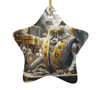 YYHWHJDE Pendentif de Noël mécanique en céramique avec motif papillon de nuit facile à accrocher, très approprié pour décorer les arbres de Noël