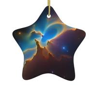 Yyhwhjde Pendentif en céramique pour sapin de Noël Motif nébuleuse Univers Décoration centres commerciaux, supermarchés, magasins