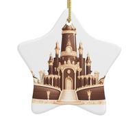 Yyhwhjde Pendentif en céramique pour sapin de Noël Motif palais de chocolat Décoration centres commerciaux, supermarchés, magasins