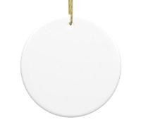 YYHWHJDE Pendentif rond en céramique à suspendre en forme de sapin de Noël avec ciel étoilé brillant - 7,4 cm exquis et durable
