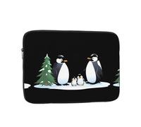 YYHWHJDE Penguins by The Pine Tree Prints Housse de protection antichoc pour ordinateur portable de 17" pour homme et femme, voyage d'affaires, bureau et usage quotidien