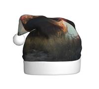 YYHWHJDE Petit bateau sur la rive du lac Imprimés Chapeau de Noël pour adulte pour homme et femme Vêtements Bandeau pour les occasions festives