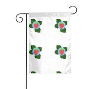 YYHWHJDE Petit drapeau de jardin imprimé fraise sur la gloire du matin 30,5 x 45,7 cm pour jardin, terrasse, balcon
