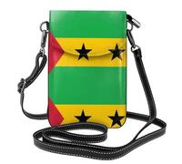 YYHWHJDE Petit sac à bandoulière en cuir avec imprimé drapeau de Sao Tomé et Principe pour femme, imperméable et durable