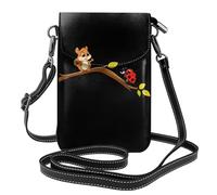 YYHWHJDE Petit sac à bandoulière en cuir pour femme avec imprimé coccinelle et écureuil, imperméable et durable