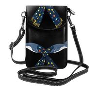 YYHWHJDE Petit sac à bandoulière en cuir pour téléphone portable, 19,3 x 12,4 cm, belle écharpe motif baleine pour la marche, le camping, le shopping, les voyages et une utilisation en extérieur