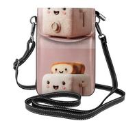 YYHWHJDE Petit sac à bandoulière en cuir pour téléphone portable, 19,3 x 12,4 cm, joli motif grille-pain pour la marche, le camping, le shopping, les voyages et une utilisation en extérieur