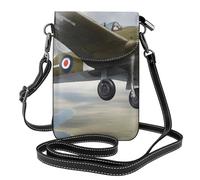 YYHWHJDE Petit sac à bandoulière en cuir pour téléphone portable, 19,3 x 12,4 cm, motif avion de la Seconde Guerre mondiale pour la marche, le camping, le shopping, les voyages et une utilisation en