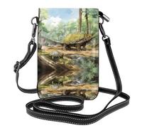 YYHWHJDE Petit sac à bandoulière en cuir pour téléphone portable, 19,3 x 12,4 cm, motif bouquet de crustacés pour la marche, le camping, le shopping, les voyages et une utilisation en extérieur